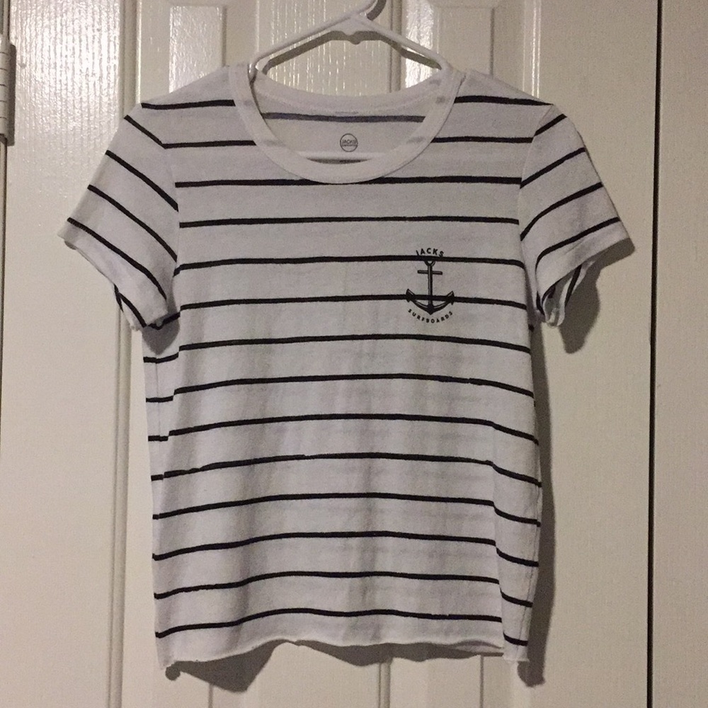 Jacks Surfboards stripe t-shirt